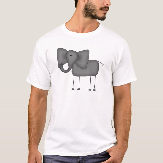 Stick Figure Elephant Tshirts and Gifts (Front)