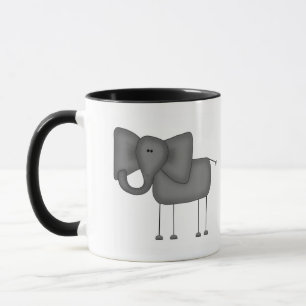Stick Figure Elephant Tshirts and Gifts Mug