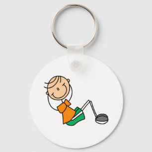 Stick Figure Exercising T-shirts and Gifts Key Ring