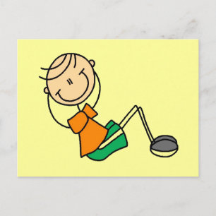 Stick Figure Exercising T-shirts and Gifts Postcard