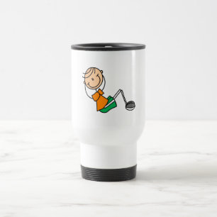 Stick Figure Exercising T-shirts and Gifts Travel Mug