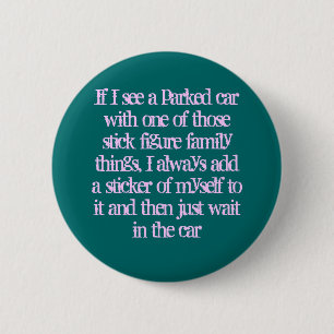Stick Figure Family 6 Cm Round Badge