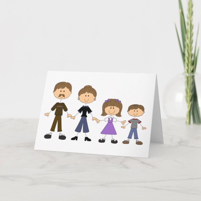 Stick Figure Family Card (Front)