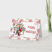 Stick Figure Family Christmas Holiday