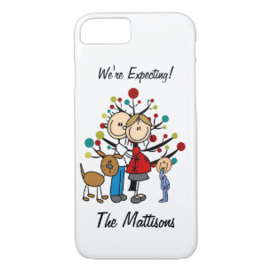 Stick Figure Family Dog Expecting Custom iPhone 7 iPhone 8/7 Case