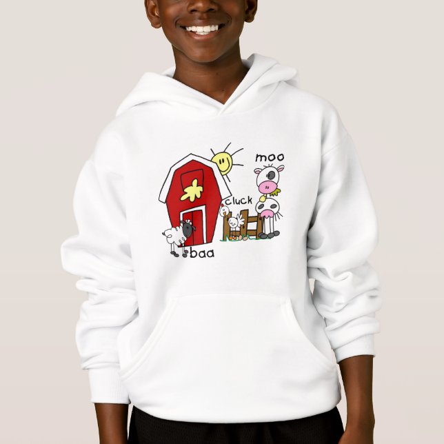 Stick Figure Farm Animals Tshirts and Gifts (Front)