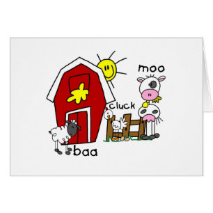 Stick Figure Farm Animals Tshirts and Gifts