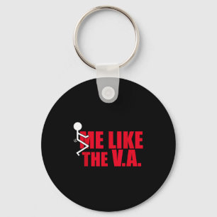 Stick Figure Fck Me Like The Va Funny Veteran Dark Key Ring