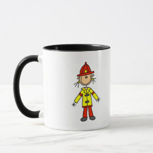 Stick Figure Firefighter Tshirts and Gifts Mug