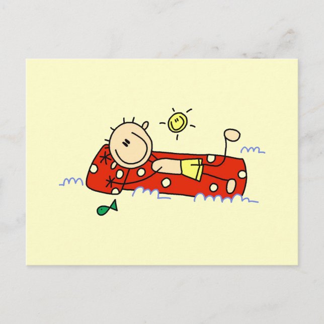 Stick Figure Floating Tshirts and Gifts Postcard (Front)