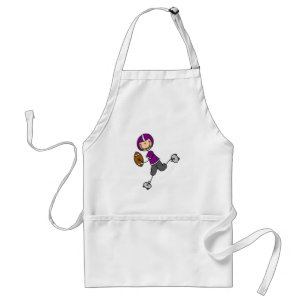Stick Figure Football Purple Standard Apron