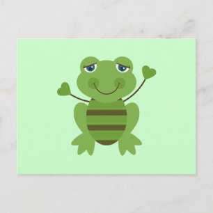 Stick Figure Frog Postcard