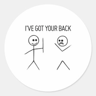 Stick Figure Funny, I Have Got Vintage Friendship  Classic Round Sticker