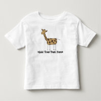 Stick Figure Giraffe Customisable T-shirt
