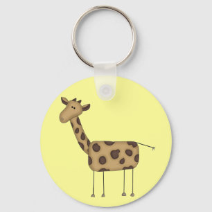 Stick Figure Giraffe Tshirts and Gifts Key Ring