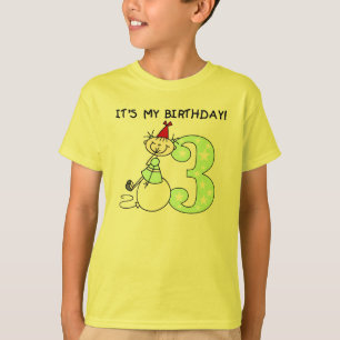 Stick Figure Girl 3rd Birthday T-Shirt
