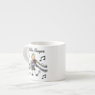 Stick Figure Girl Fiddle Player Tshirts and Gifts Espresso Cup