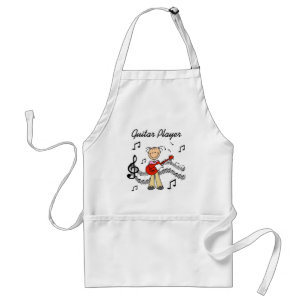 Stick Figure Girl Guitar Player T-shirts and Gifts Standard Apron