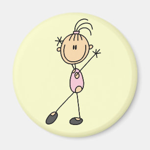 Stick Figure Girl Gymnast Tshirts and Gifts Magnet