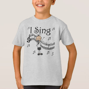 Stick Figure Girl I Sing T-shirts and Gifts