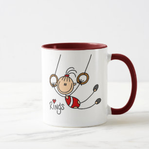 Stick figure girl on Rings Mug