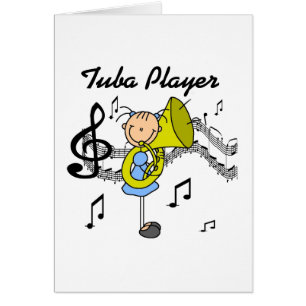 Stick Figure Girl Tuba Player T-shirts and GIfts