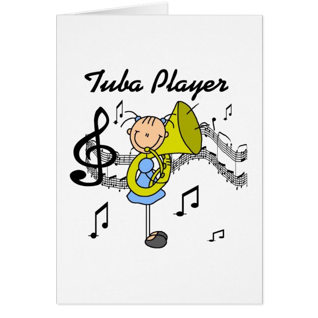 Stick Figure Girl Tuba Player T-shirts and GIfts (Front)