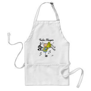 Stick Figure Girl Tuba Player T-shirts and GIfts Standard Apron