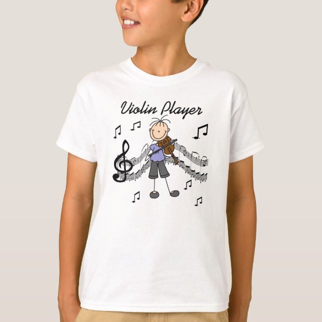 Stick Figure Girl Violin Player T-shirts and Gifts (Front)