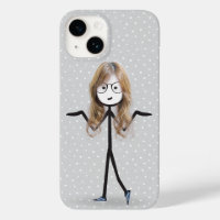 Stick Figure Girl With Blonde Hair