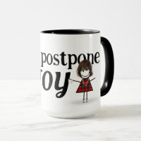 Stick Figure Girl With Coffee Mug