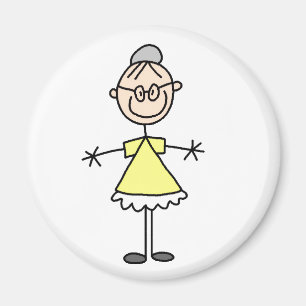 Stick Figure Grandma Magnet