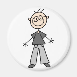 Stick Figure Grandpa Magnet