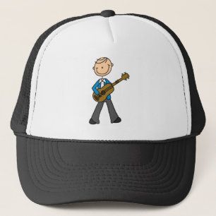 Stick Figure Guitar Player Tshirts and Gifts Trucker Hat