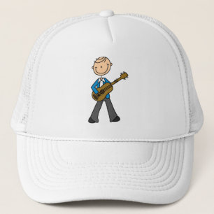 Stick Figure Guitar Player Tshirts and Gifts Trucker Hat