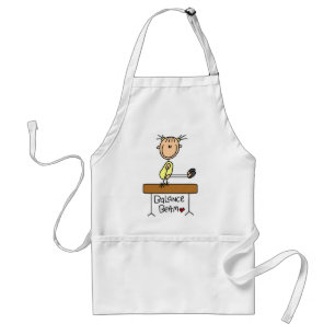 Stick Figure Gymnast on Balance Beam Apron