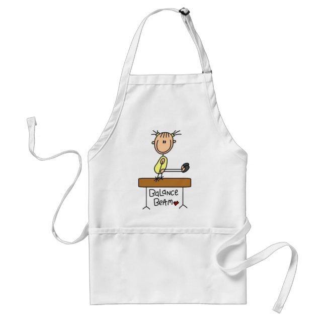 Stick Figure Gymnast on Balance Beam Apron (Front)