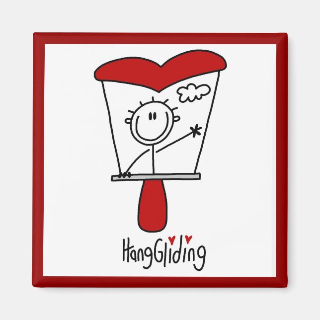 Stick Figure  Hang Gliding Tshirts and Gifts Magnet (Front)