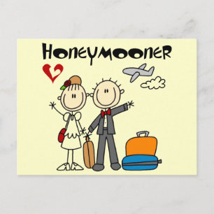 Stick Figure Honeymooner T-shirts and Gifts Postcard
