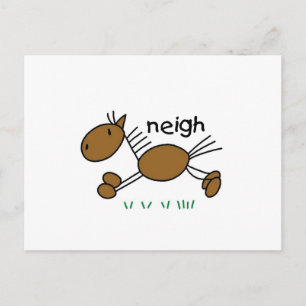 Stick Figure Horse T-shirts and Gifts Postcard