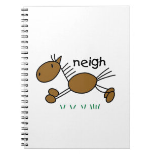 Stick Figure Horse T-shirts and Gifts Spiral Notebook