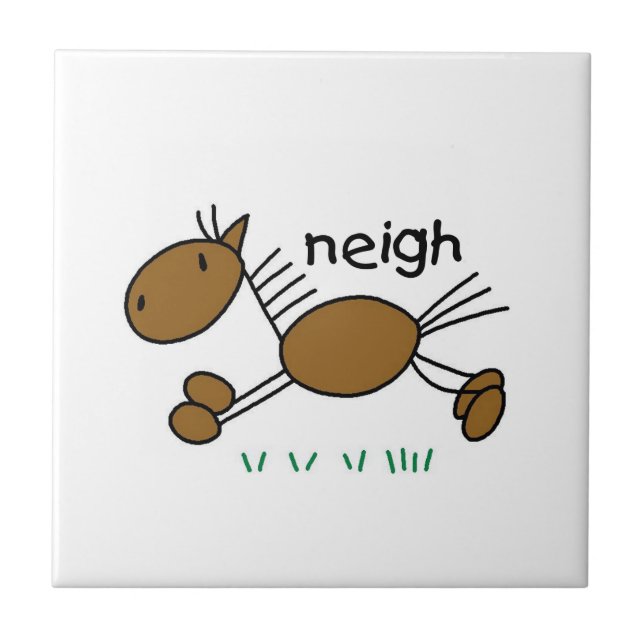 Stick Figure Horse T-shirts and Gifts Tile (Front)