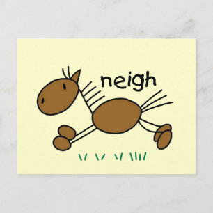 Stick Figure Horse Tshirts and Gifts Postcard