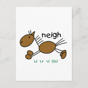 Stick Figure Horse Tshirts and Gifts Postcard