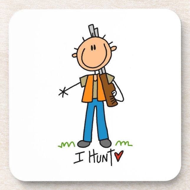 Stick Figure Hunter Coaster (Front)