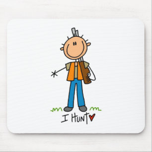 Stick Figure Hunter Mouse Pad