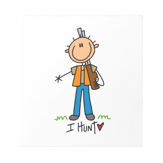 Stick Figure Hunter Notepad (Front)