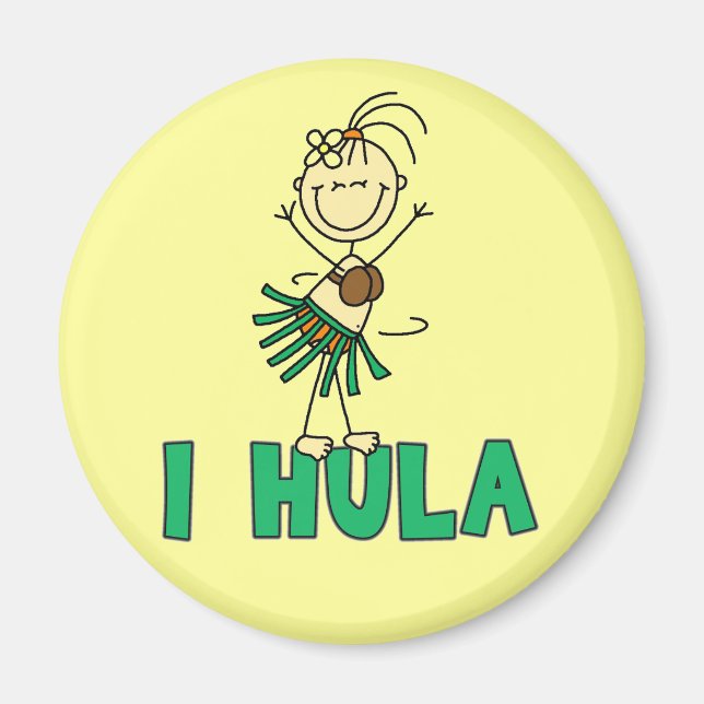 Stick Figure I Hula T-shirts and Gifts Magnet (Front)