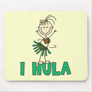Stick Figure I Hula T-shirts and Gifts Mouse Pad