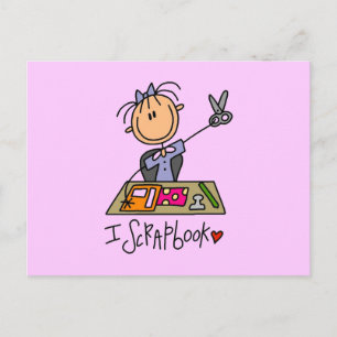 Stick Figure I Scrapbook Tshirts and Gifts Postcard